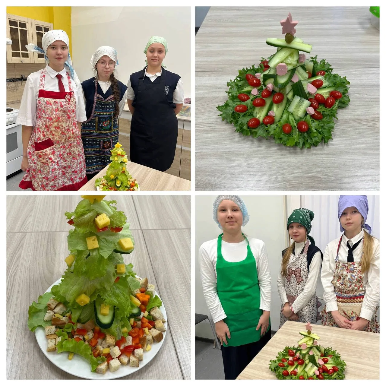 🥗 #Родная36 вовсю готовится к Новому году: ребята создают уникальные салаты на уроках труда  Благода