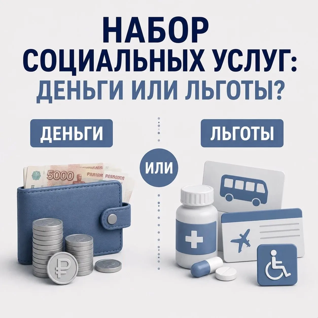 💊 Набор социальных услуг (НСУ): деньги или льготы? Выбирайте до 1 октября!