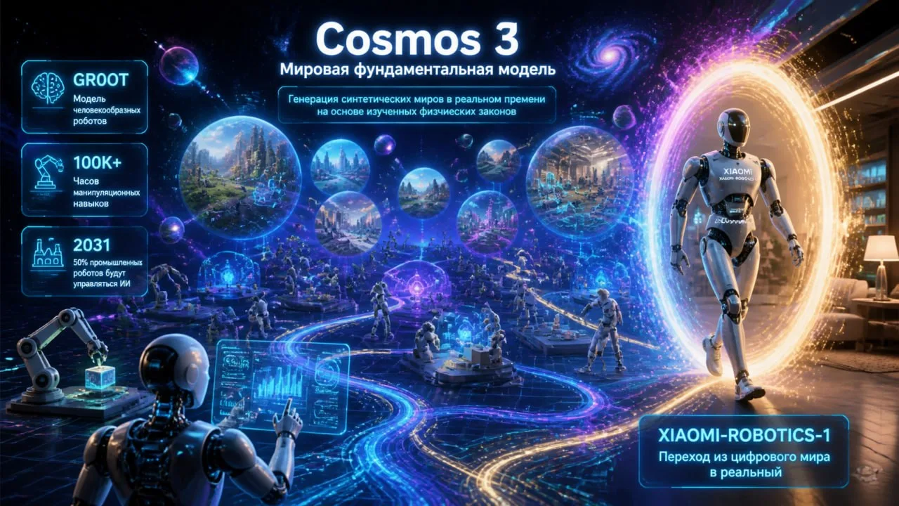 ✅ Nvidia Cosmos 3 запускает эру физического ИИ и человекоподобных роботов