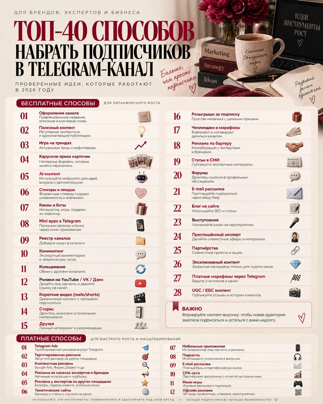Как набрать подписчиков в телеграм-канал: ТОП-40 способов