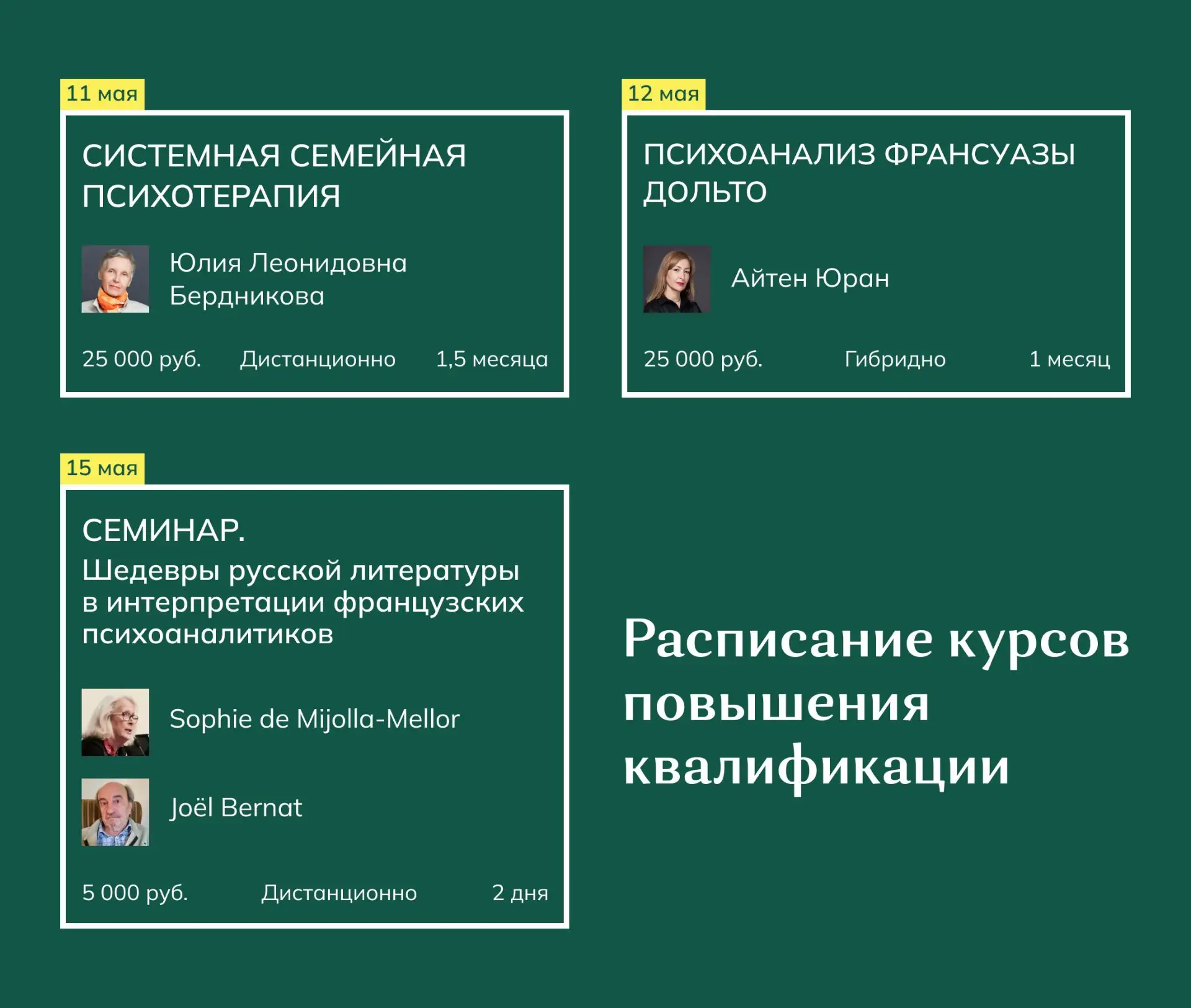 КУРСЫ ПОВЫШЕНИЯ КВАЛИФИКАЦИИ (МАЙ 2026),