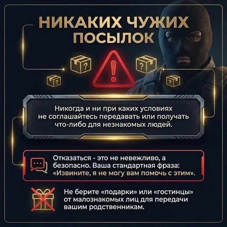 «Никаких чужих посылок»! Помните о мерах антитеррористической безопасности, будьте бдит...