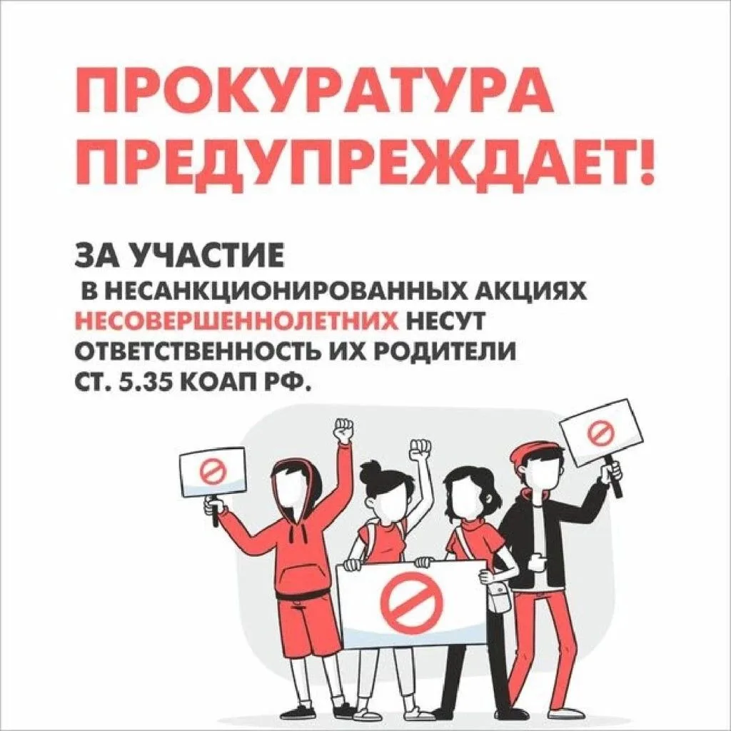 Правовые последствия участия несовершеннолетних в несанкционированных мероприятия 
 
Подростковый во