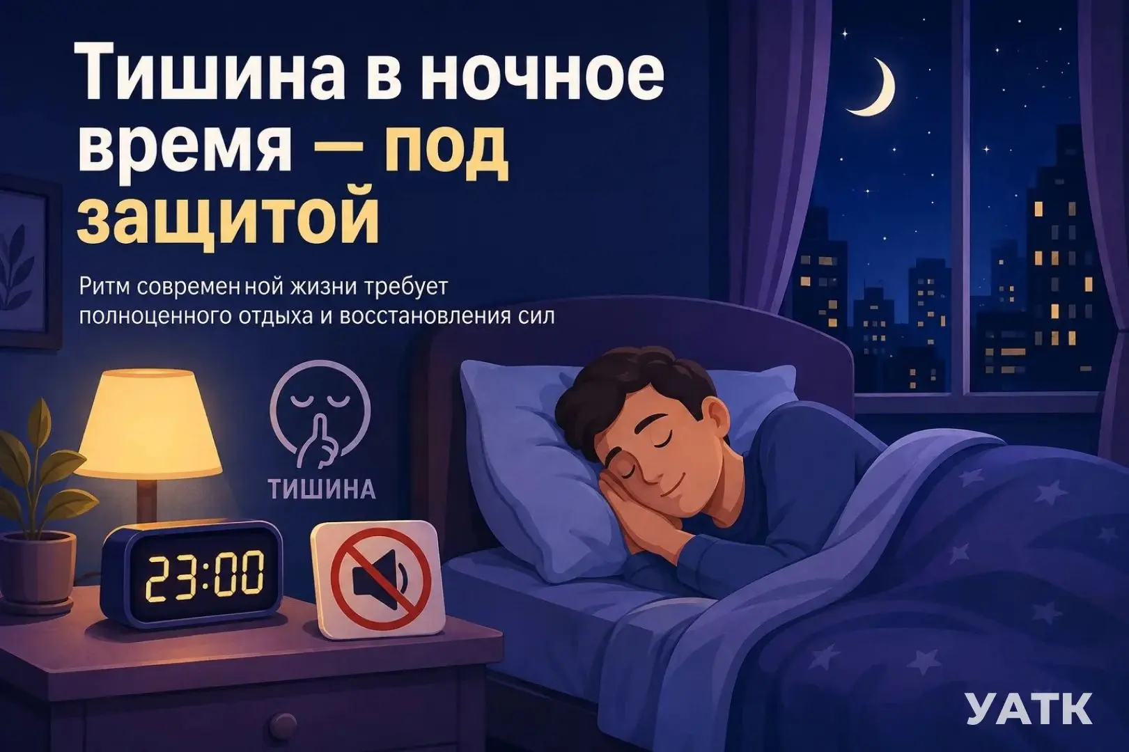 🌙  Ночь — время отдыха.