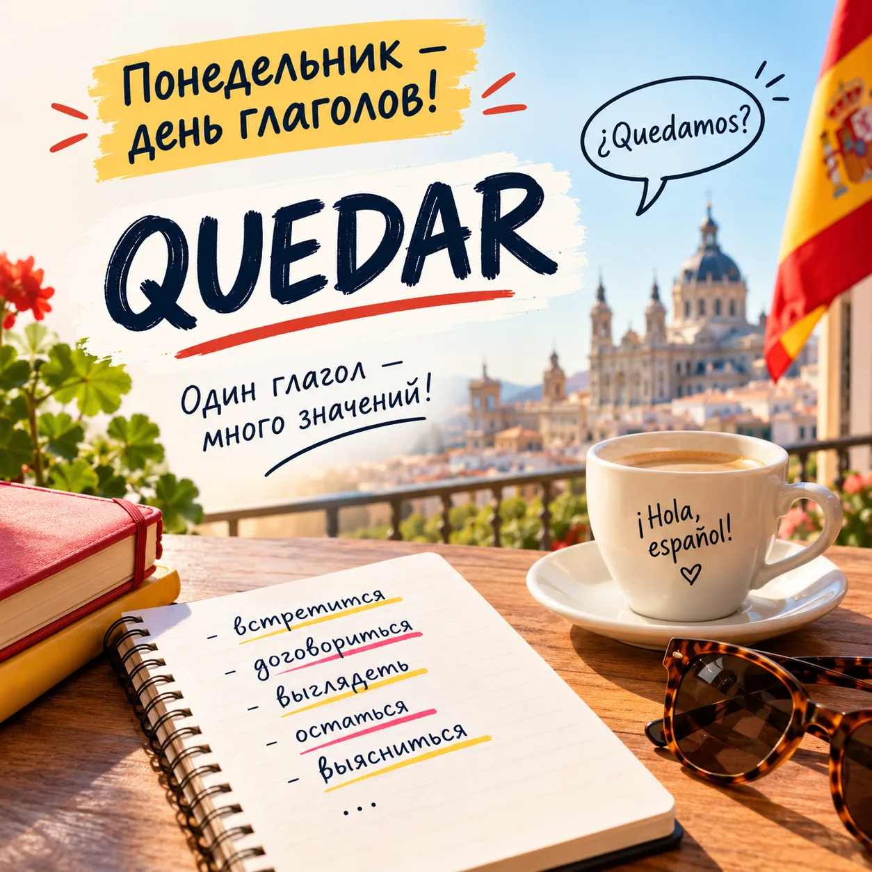 🇪🇸 Понедельник — день глаголов!