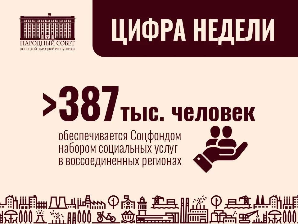 Цифра недели: более 387 тысячи человек обеспечены набором соцуслуг в воссоединенных рег...