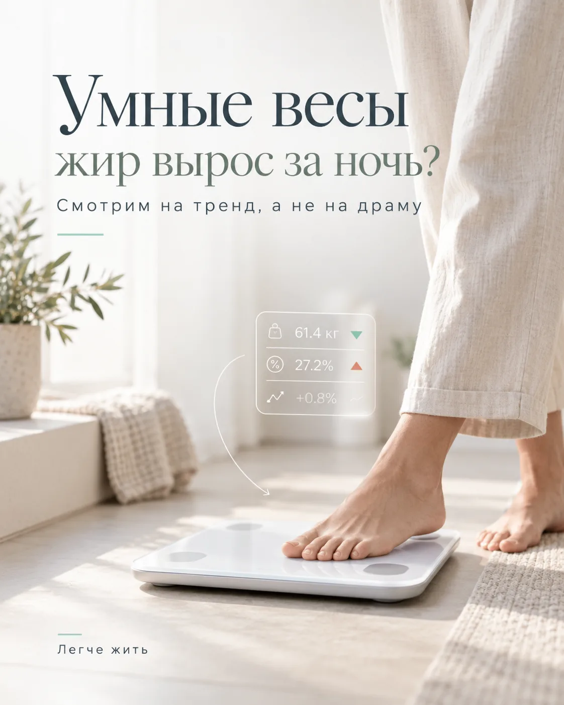 Умные весы или носимое устройство показали больше жира. Вы точно потолстели?