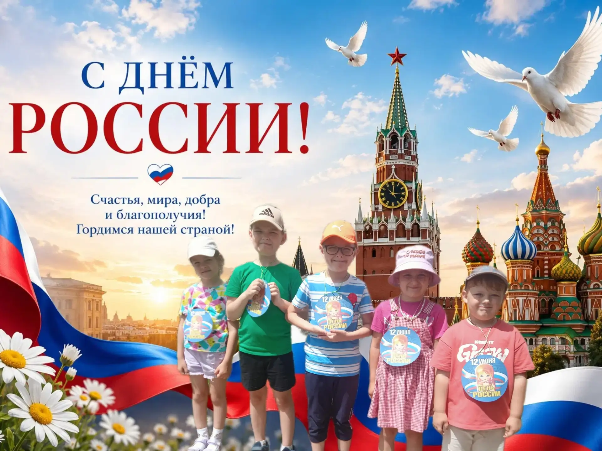 🎉 С Днём России!🇷🇺

🤍💙❤️ Сегодня особенный праздник — день любви к нашей большой и прекрасной Р