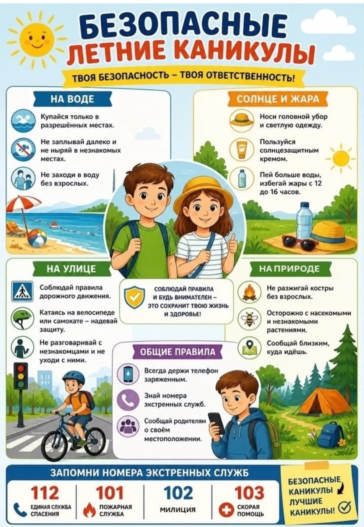 Безопасные летние каникулы