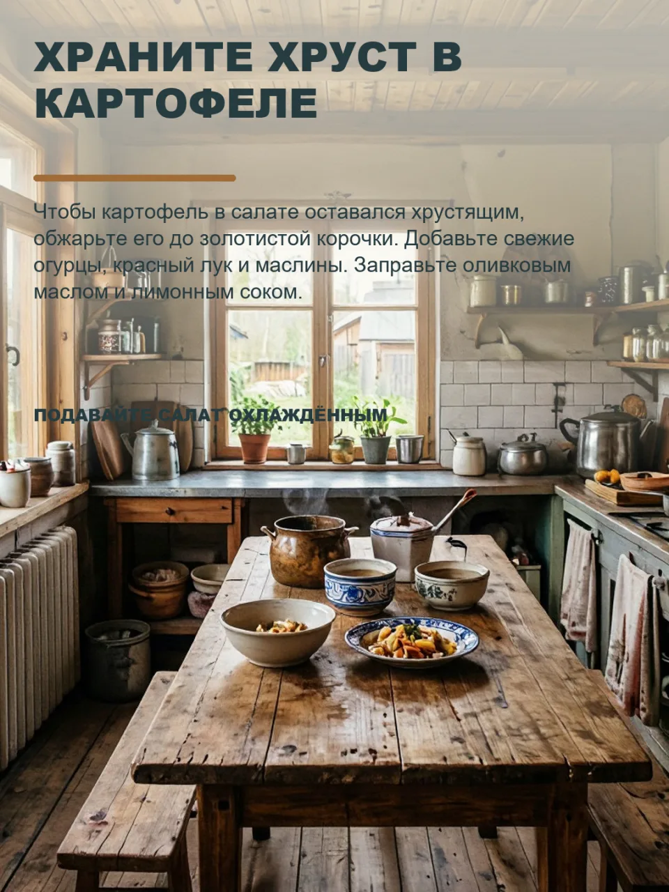 НЕ ДОПУСКАЙТЕ ЭТОЙ ОШИБКИ С КАРТОФЕЛЕМ: КАК СОХРАНИТЬ ХРУСТ В САЛАТЕ