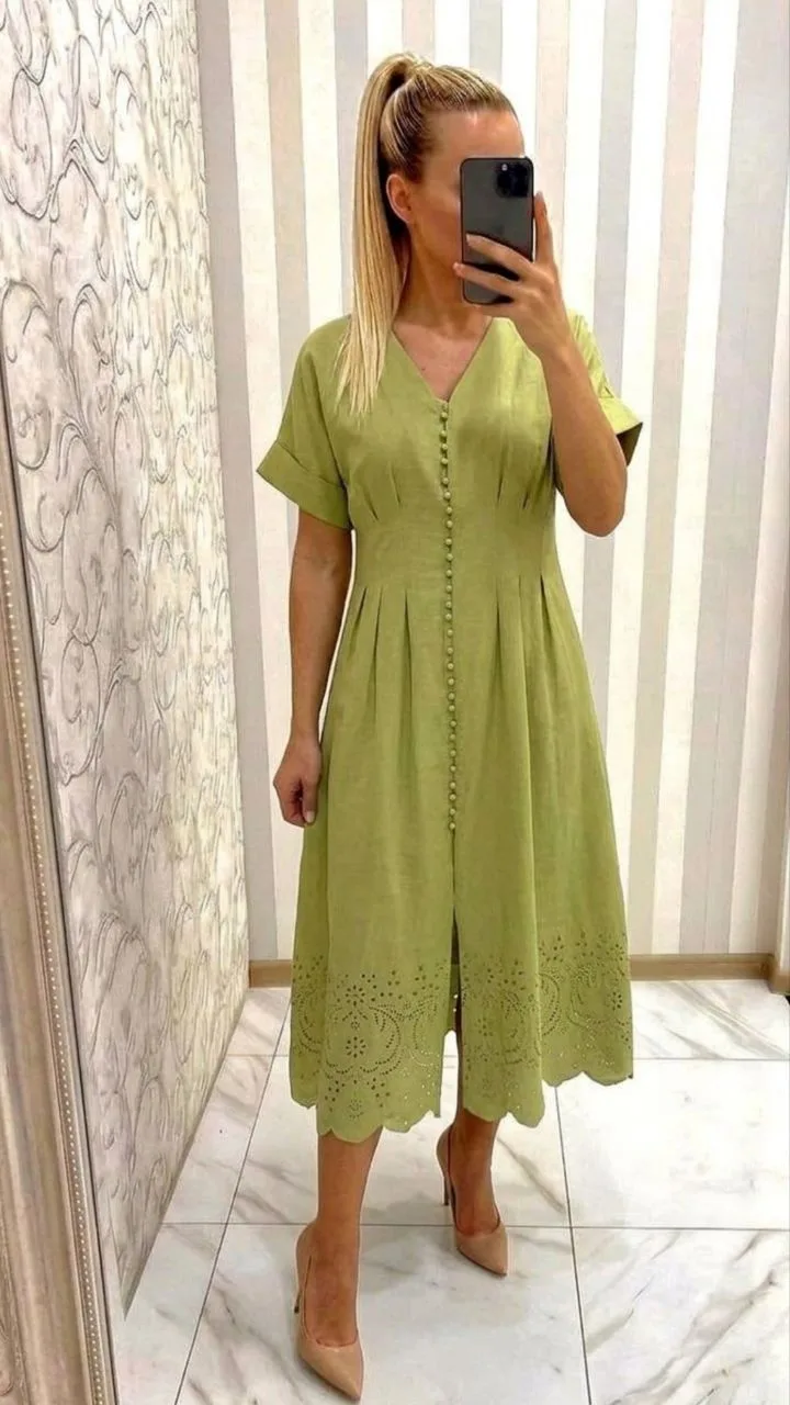 💐  Платье жен.,  размеры 44-50, цена 6200.00,

🌿  Нежный оттенок шалфея.

🌿  Элегантность не треб