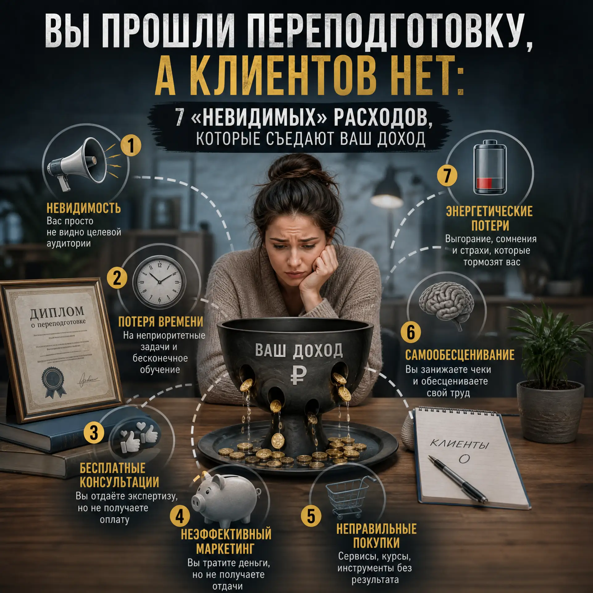 Вы прошли переподготовку, а клиентов нет: 7 «невидимых» расходов, которые съедают ваш д...