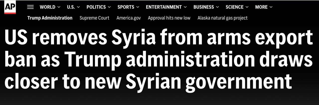 🇺🇸 🇸🇾 США сняли самозапрет на продажу и передачу своего оружия Сирии