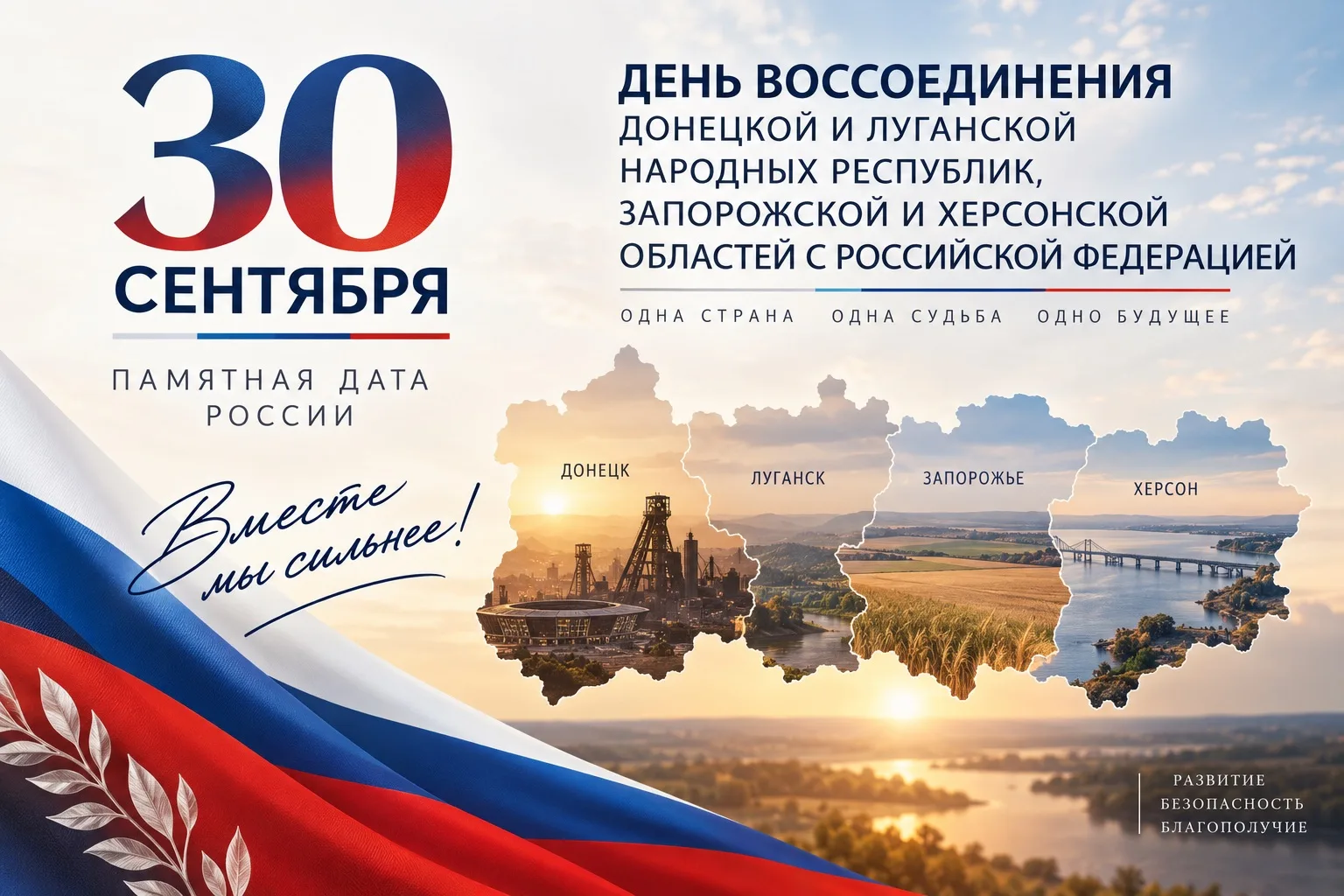 🇷🇺 30 сентября — День воссоединения Донецкой Народной Республики, Луганской Народной ...