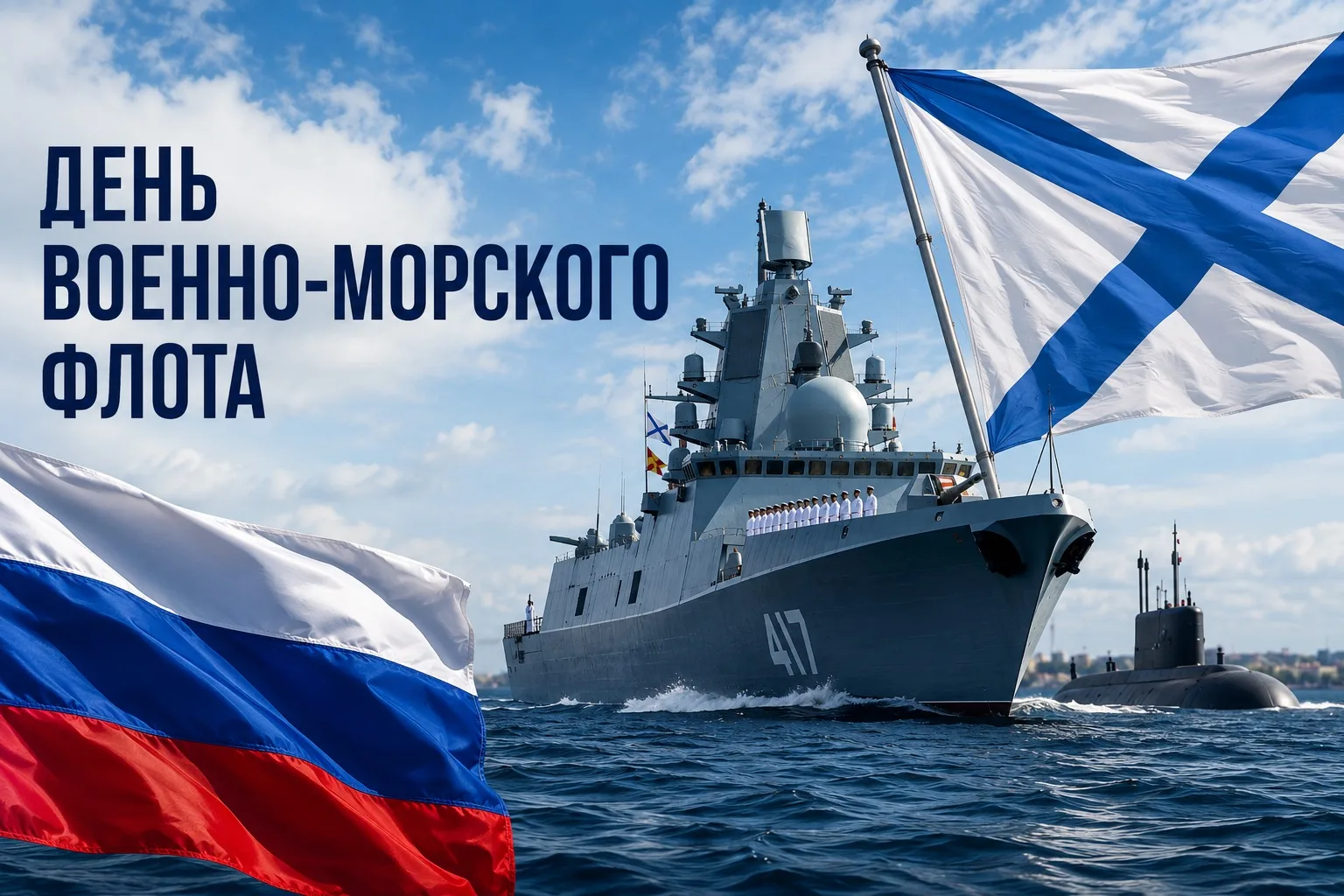 Сегодня в России отмечается День Военно-Морского Флота.

История российского флота насчитывает более