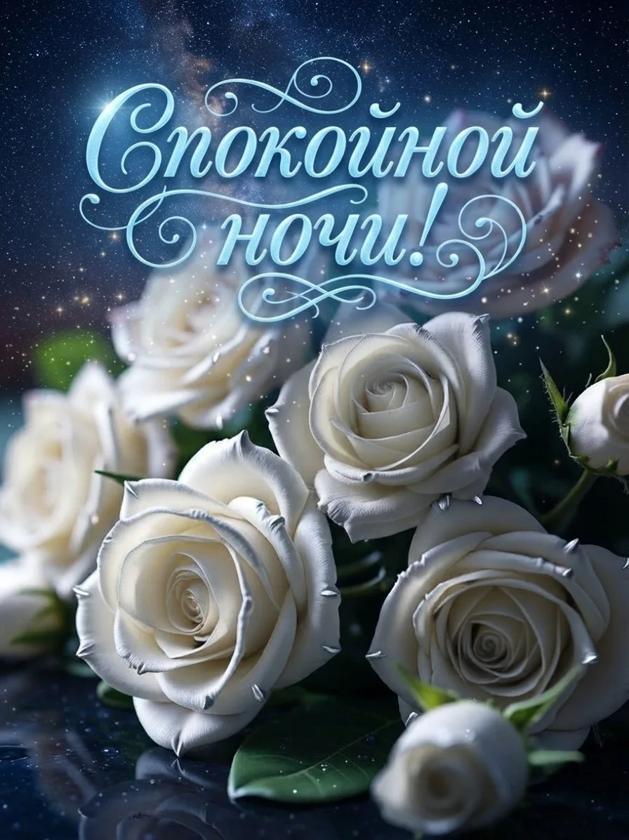 Спокойной ночи! Пусть тебе приснятся самые красивые сны. Пусть твои мысли будут светл...