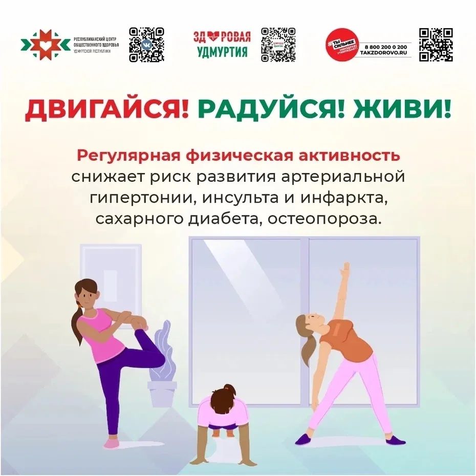💥 ЗОЖ: Неделя информирования о важности физической активности.

#ЗдороваяУдмуртия