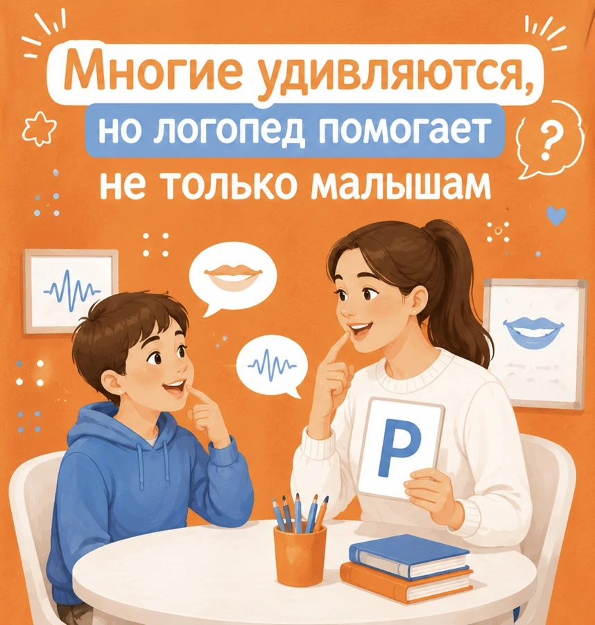 😳 Многие удивляются, но логопед помогает не только малышам!

👉🏻 Это одно из самых распространённы