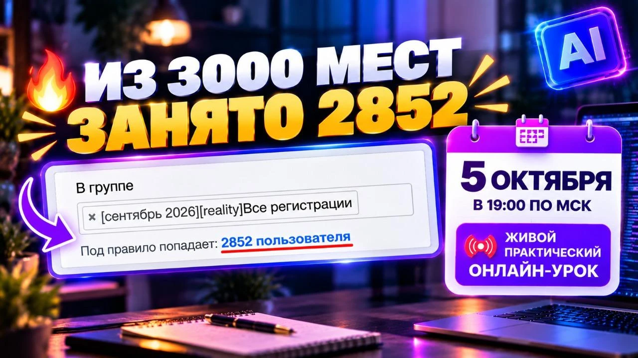 😱 Мест почти не осталось, быстрее забирайте свое!