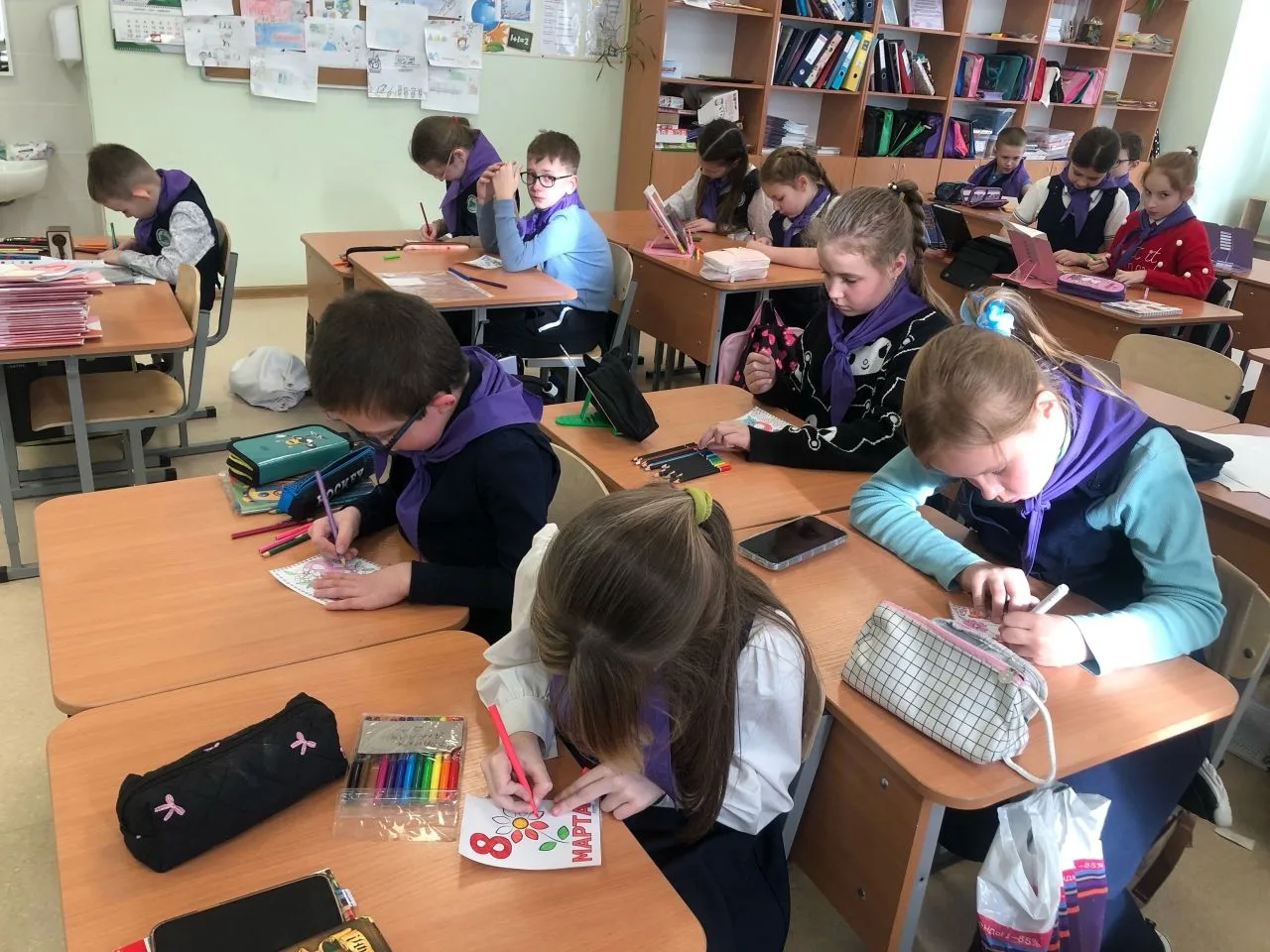 💌 Орлята из 3Д  стали «Внуками по переписке»!  💐В преддверии  весеннего праздника 8 Марта Орлята из 