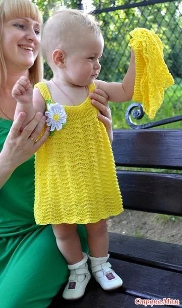 Сарафанчик  спицами 🌼