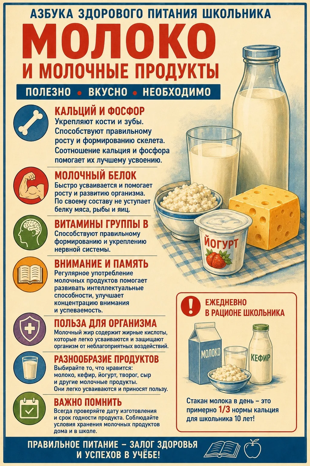 🥛 Азбука здорового питания школьника