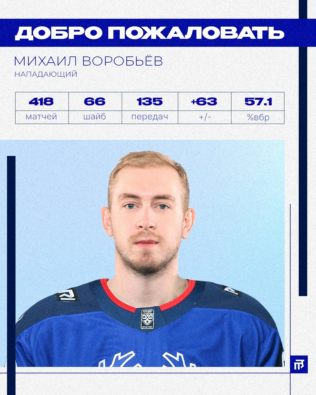 Приветствуем Михаила Воробьёва! Один из лучших ассистентов и бомбардиров СКА последних ...