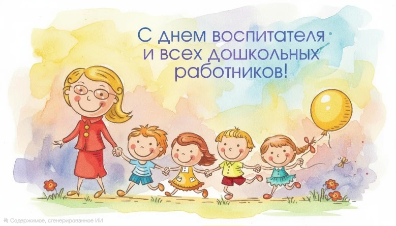 С Днём воспитателя! Спасибо за ваше тепло и терпение — благодаря вам дети чувствуют себ...