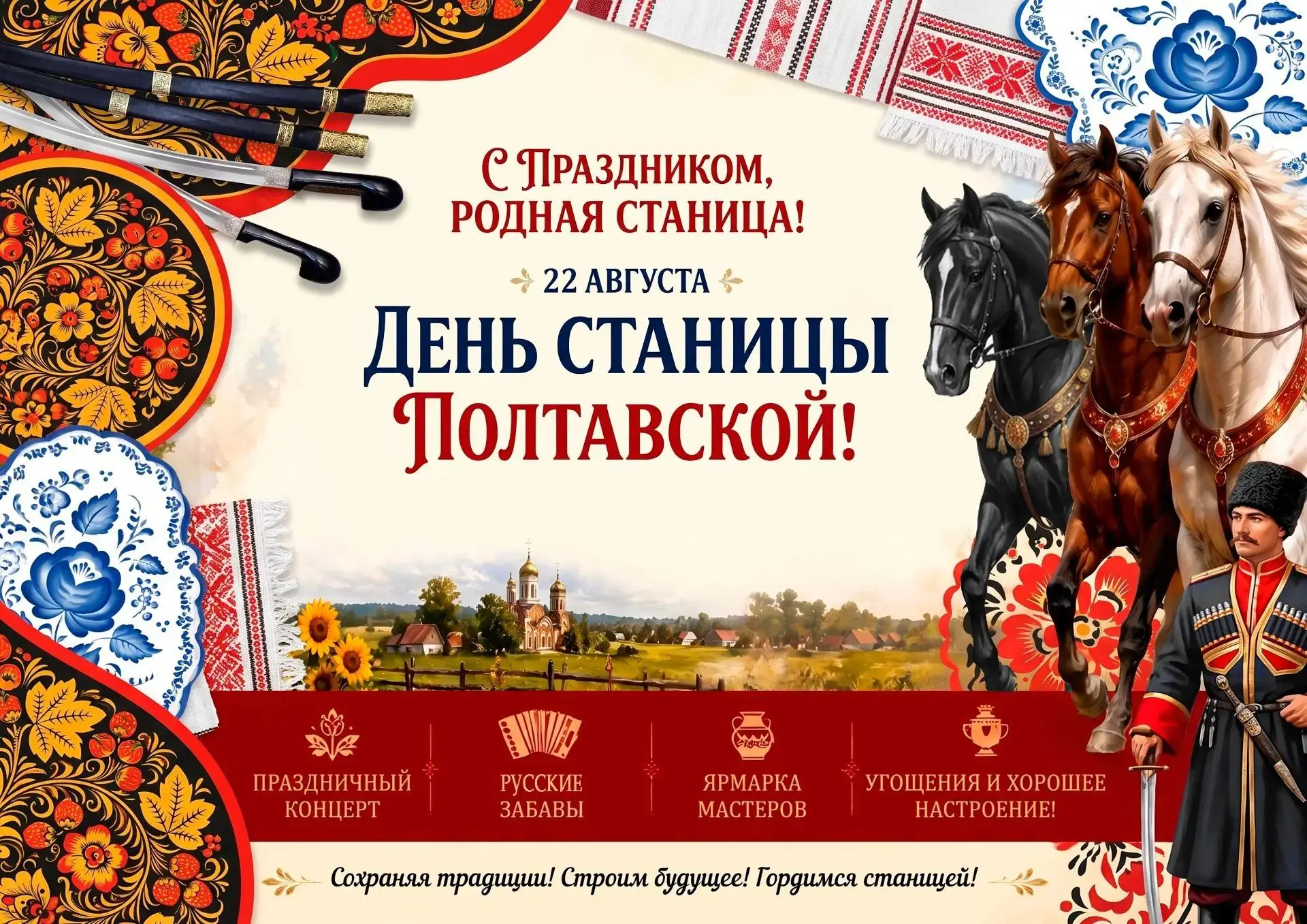 22 августа – День станицы Полтавской! 💫