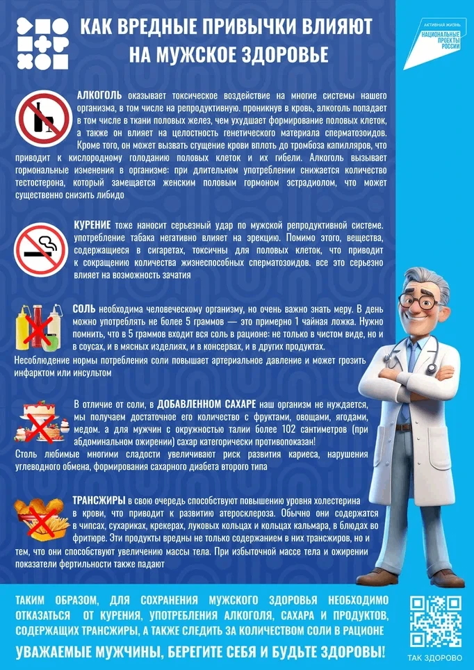 С 16 по 22 февраля проходит Неделя сохранения мужского здоровья!
