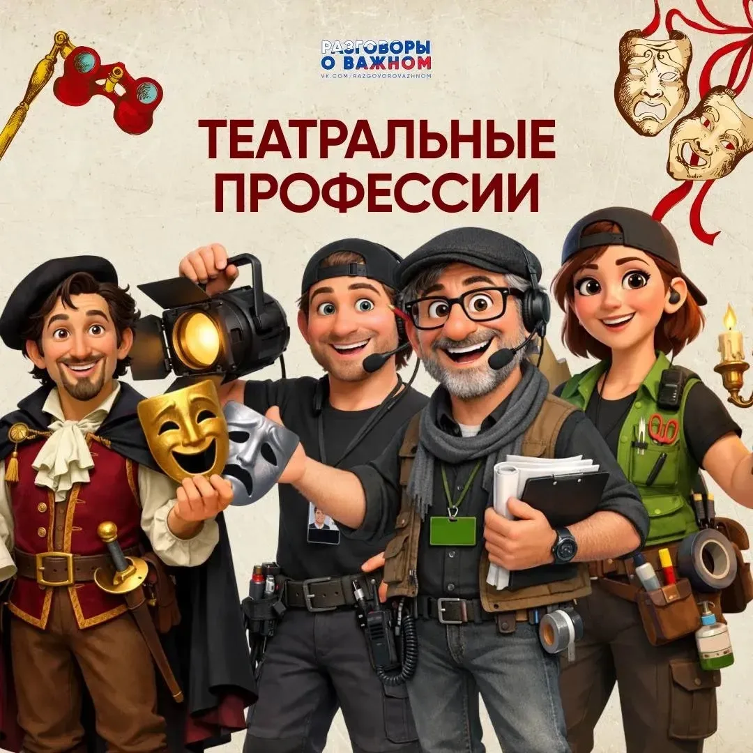 Театральные профессии 🎭  подробнее в карточках 👆🏻 #разговорыоважном