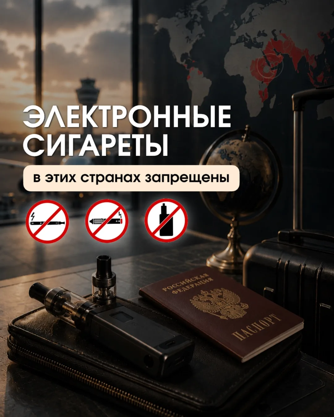 ⚠️ Электронные сигареты и вейпы: в каких странах у туристов могут быть проблемы?