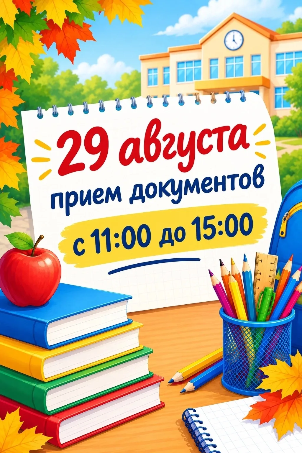 📢 ВАЖНО! ДОПОЛНИТЕЛЬНЫЙ ДЕНЬ ПРИЁМА ДОКУМЕНТОВ