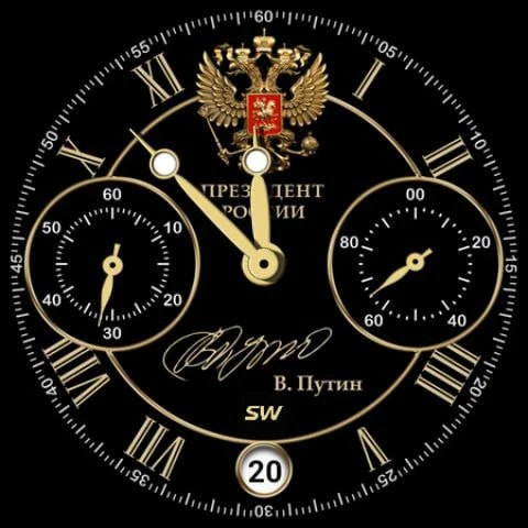 #WatchFace ✔️Интересный экземпляр циферблата с подписью В.В. Путина

Аналоговый циферблат для часов 