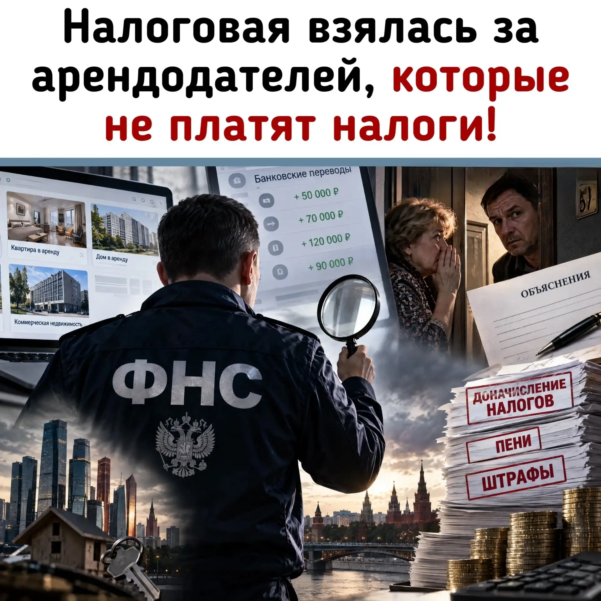 👮‍ Налоговая взялась за арендодателей, которые не платят налоги!