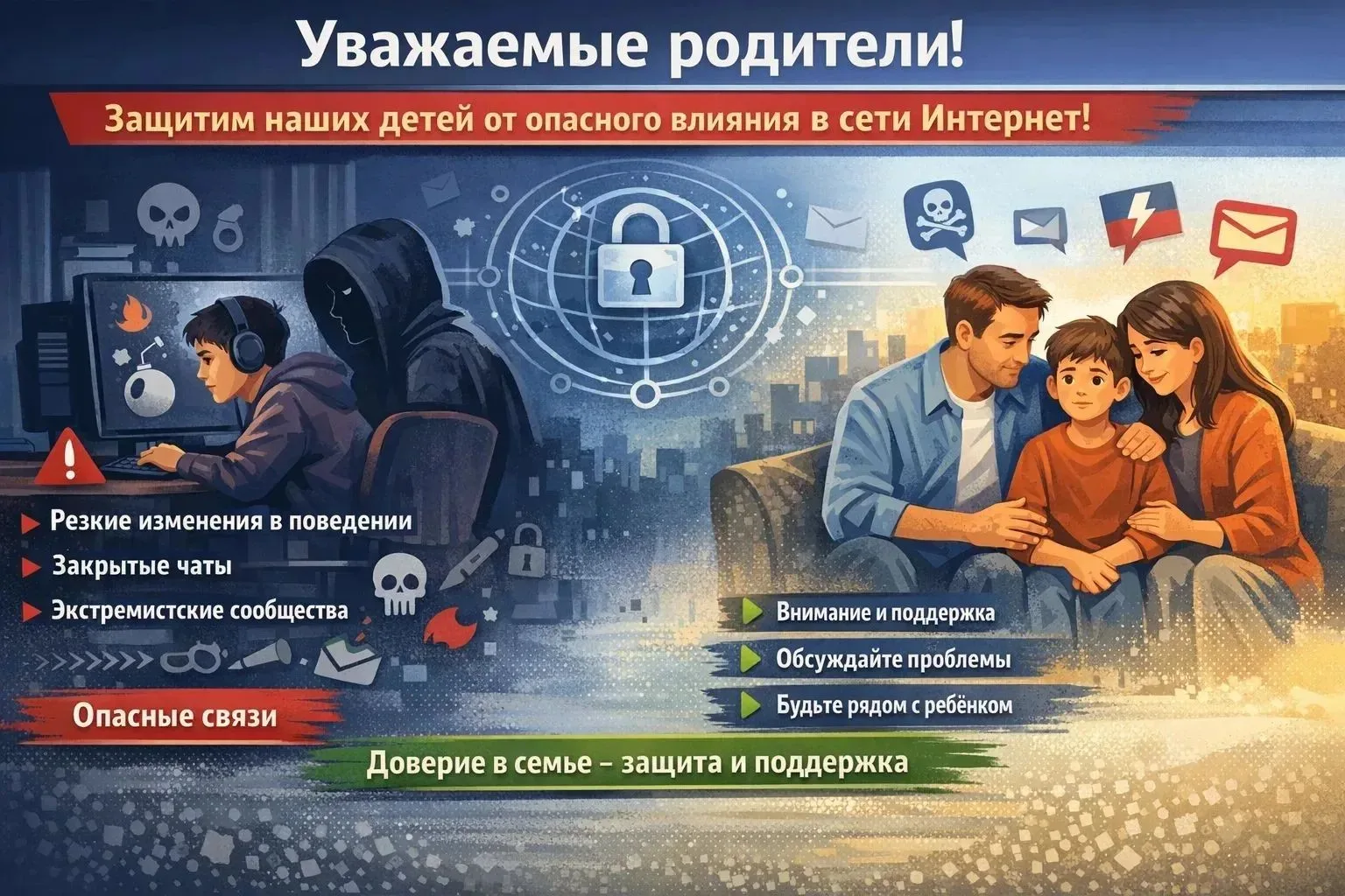 О рисках вовлечения детей в экстремизм
 
Социальные сети и мессенджеры всё чаще используются для вов