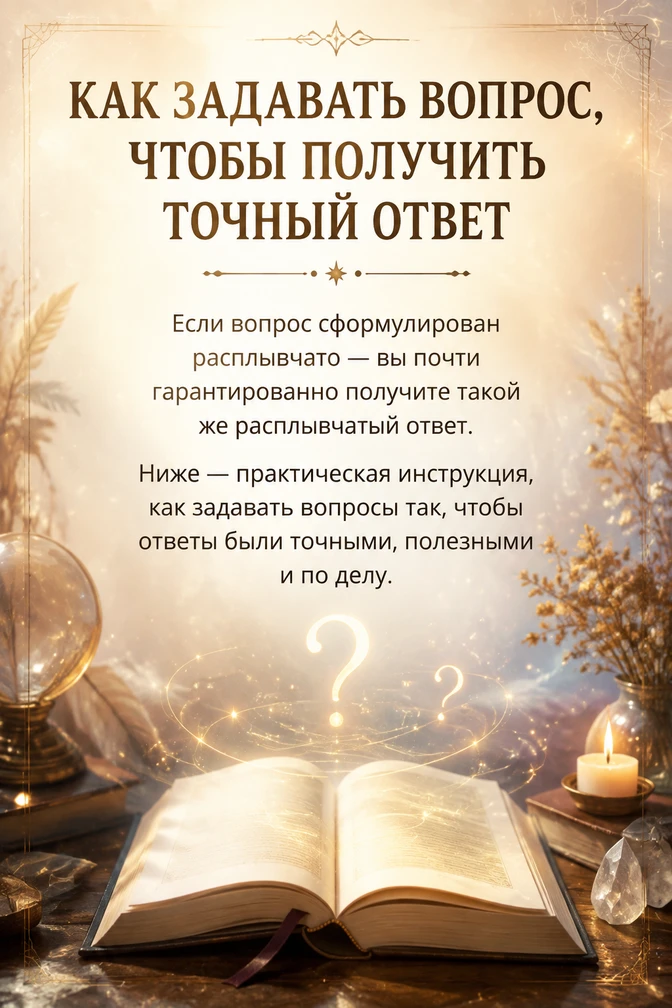 Как задавать вопрос, чтобы получить точный ответ