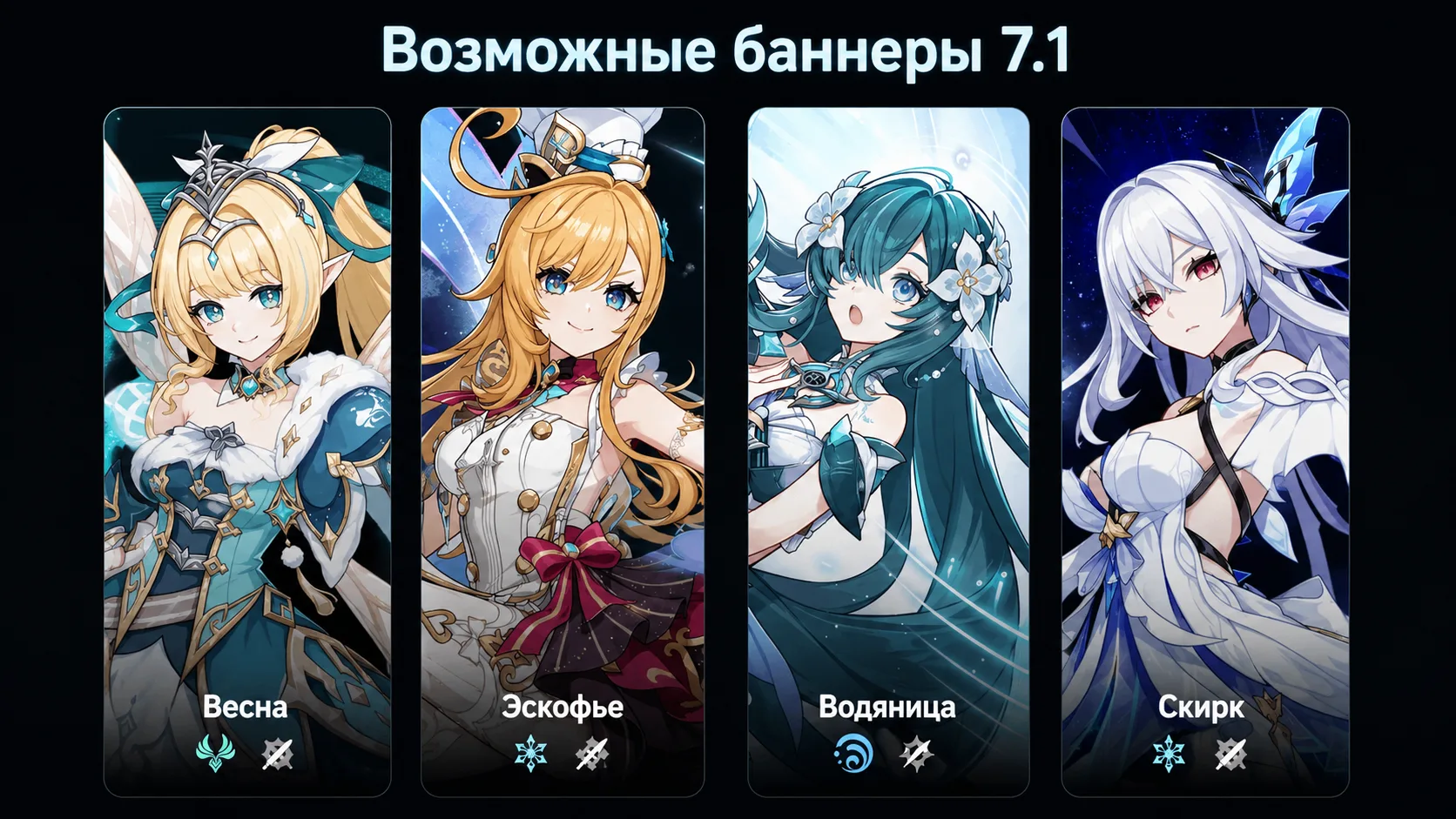 ❄️ Утечка: возможные баннеры патча 7.1
