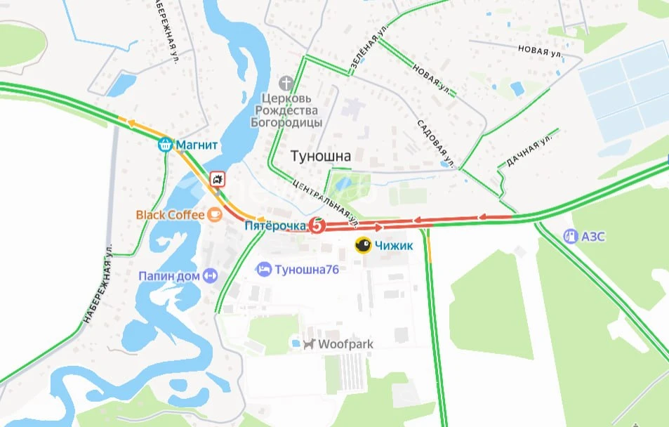 Пробка в Туношне растянулась на километр. Как пишут автомобилисты в «Яндекс. Картах», п...