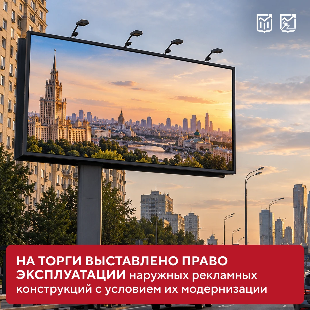 Москва выставила на торги право эксплуатации наружных рекламных конструкций с условием ...