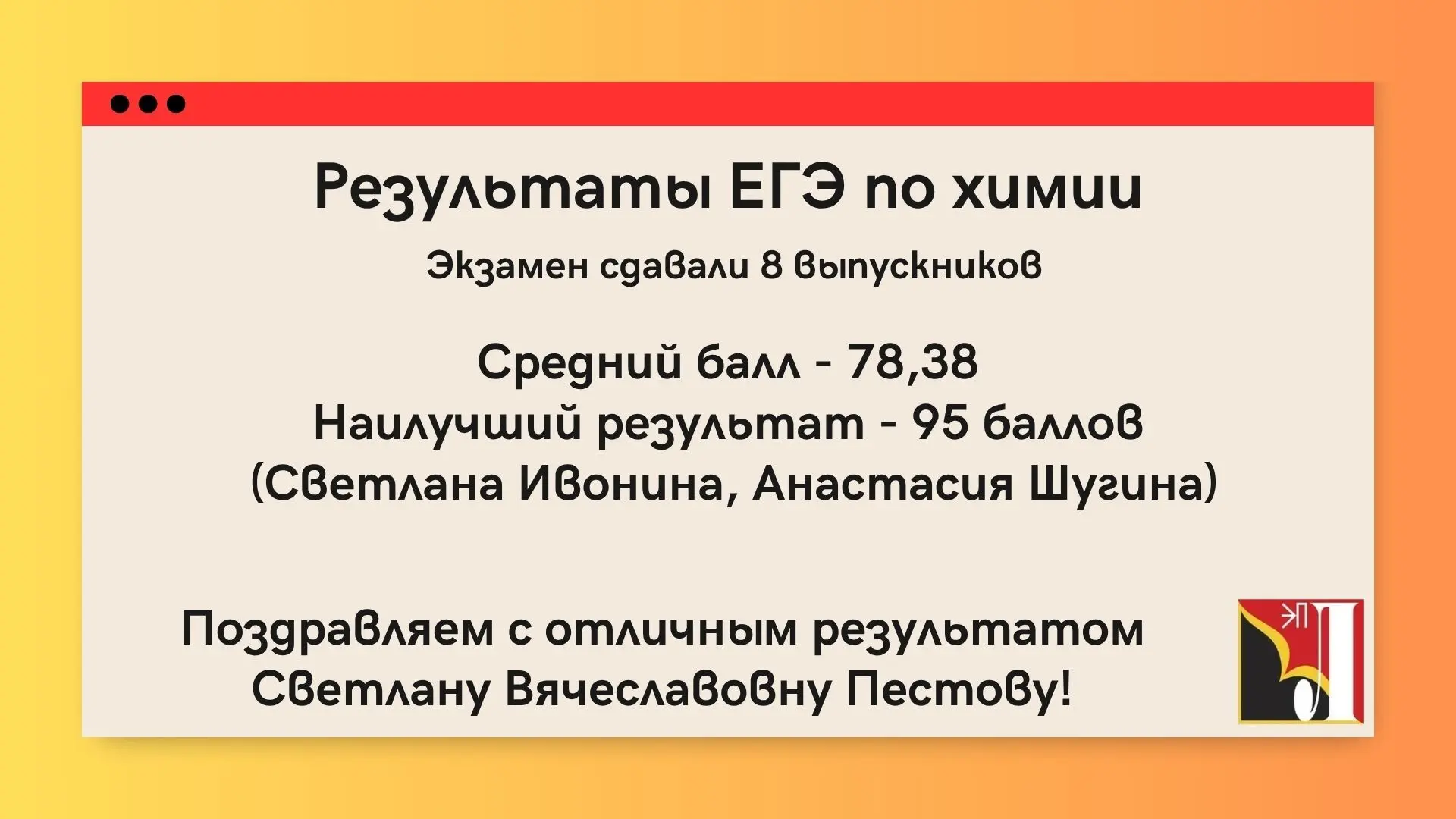 💥Результаты ЕГЭ по химии - 2026💥