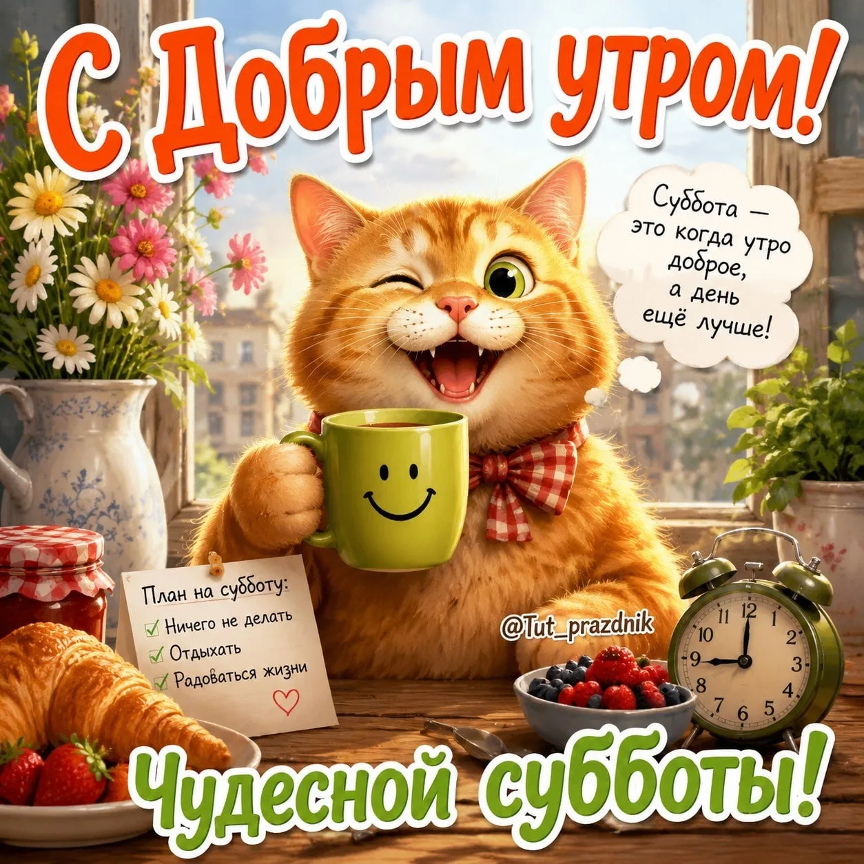 С Добрым утром! Чудесной субботы!

Красивые открытки ❤️