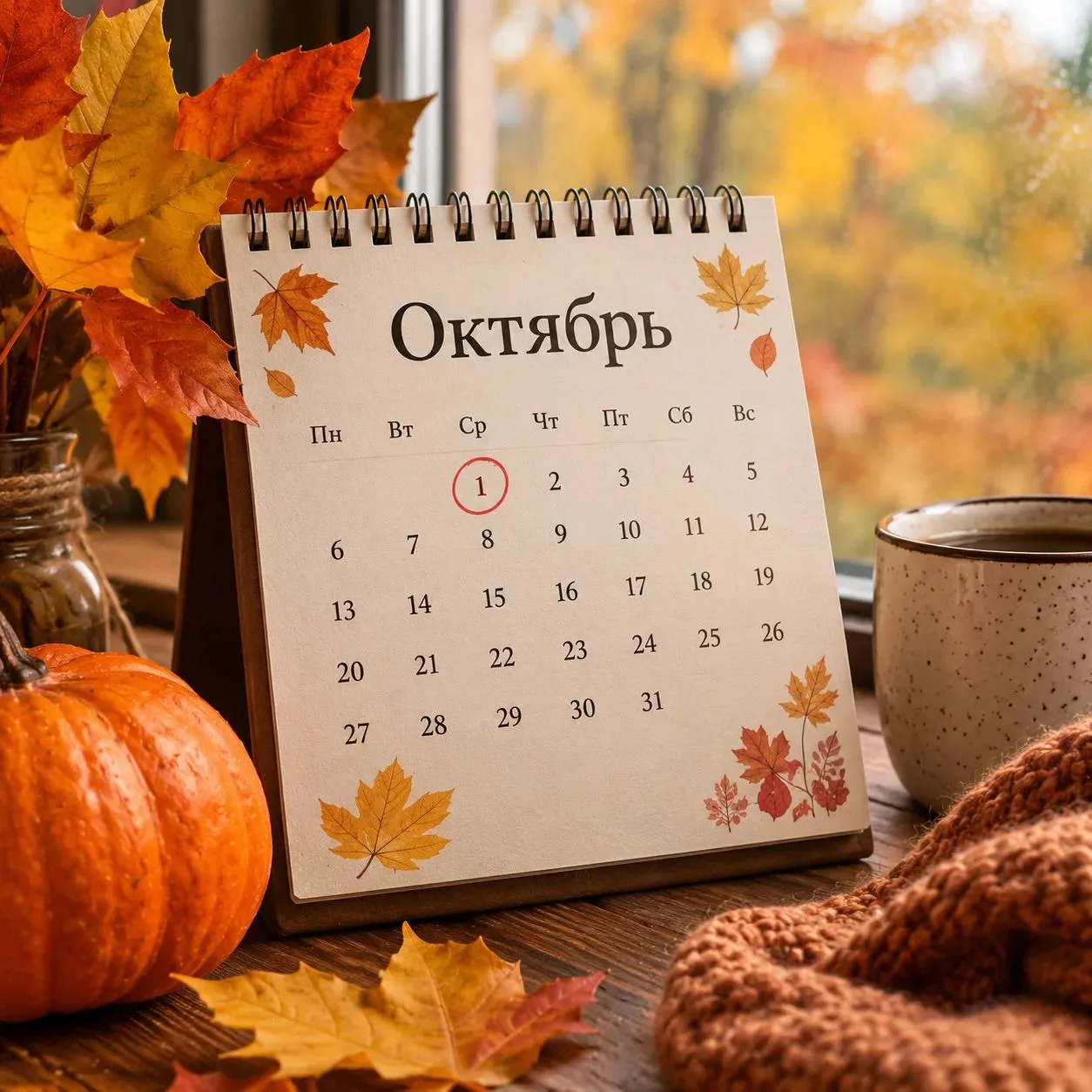 🍂🍁 1 октября — первый день второго месяца осени! 🍂