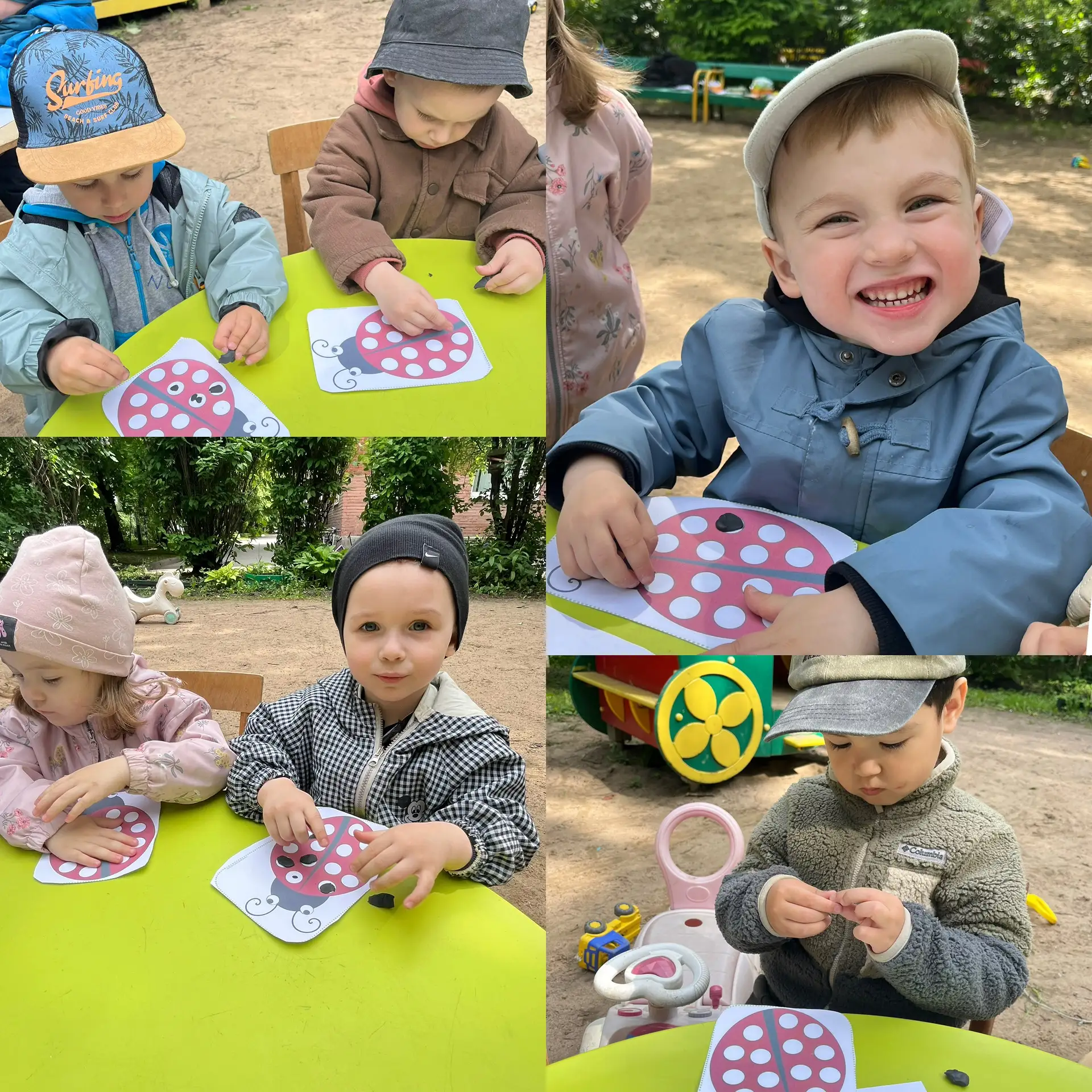 13 июня — День божьей коровки! 🐞 
☀️ Малыши в честь праздника сделали собственных маленьких божьих 