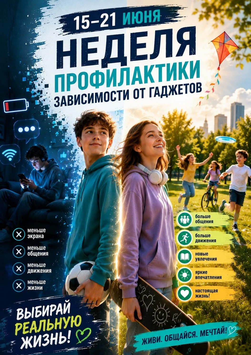 С 15 по 21 июня проходит Неделя профилактики зависимости от гаджетов — время, когда мы даём своим эк