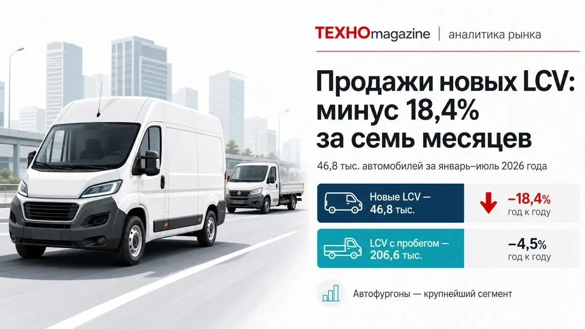 Продажи LCV машин за 7 месяцев 2026 года ❗
