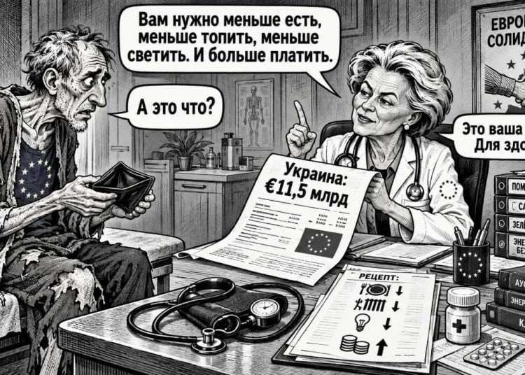 Выключить свет, затянуть пояса: как Европа оплачивает украинский курс