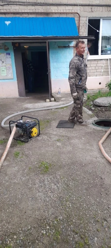 Пушкина 55/6 откачка воды из подвала