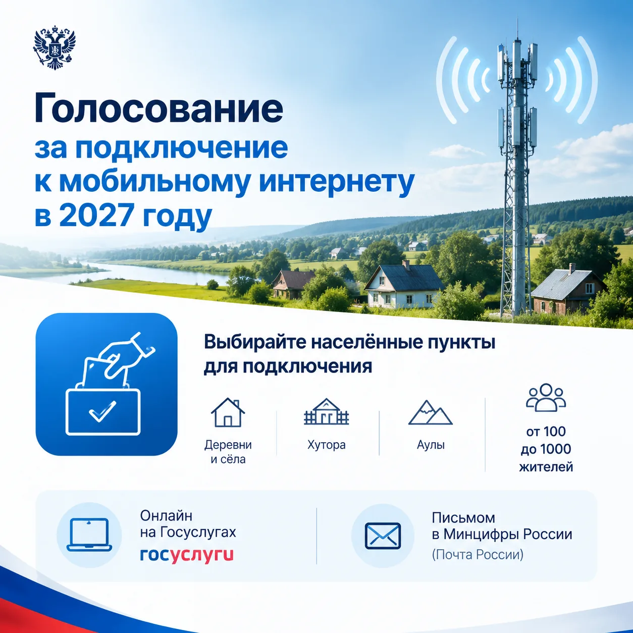 Стартовало голосование за подключение к мобильному интернету в 2027 году