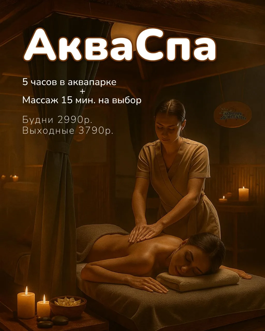 💆‍♀️ АКВАСПА — 5 ЧАСОВ ОТДЫХА + МАССАЖ